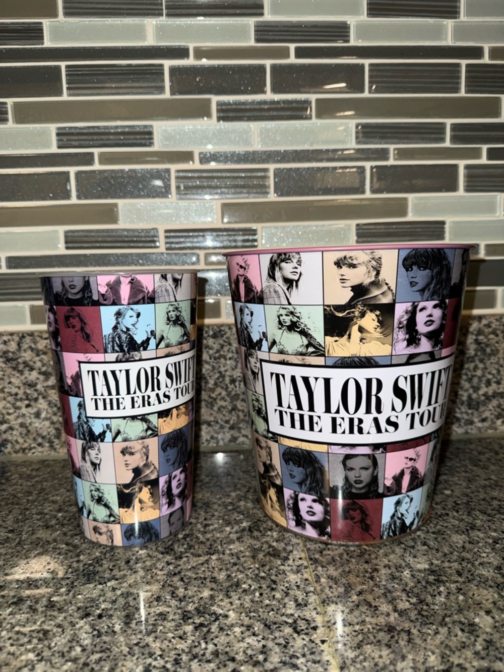 Taylor Swift Pastel Multicolor Collage Popcorn Bucket Set